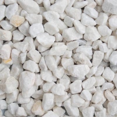 20mm - Polar White Gravel Chippings - 850kg Bag - Build4less