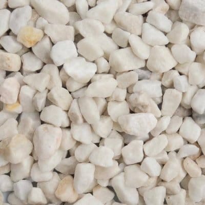 20mm - Polar White Gravel Chippings - 850kg Bag - Build4less
