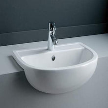 Load image into Gallery viewer, Compact 55cm Semi Recessed Basin in Alpine White - All Styles - RAK Ceramics
