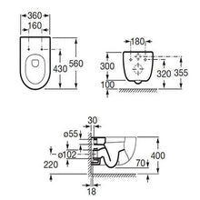 Load image into Gallery viewer, Meridian-N Wall Hung Toilet Pan - Roca
