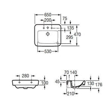 Load image into Gallery viewer, Senso 550mm Square Wall-Hung Basin 1Th - Roca
