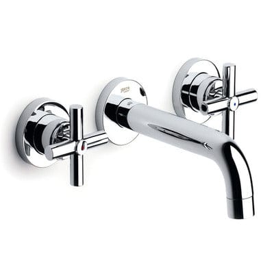 Loft Chrome 3 Hole Wall Mounted Basin Mixer - Roca