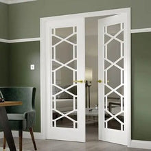 Load image into Gallery viewer, Quartz White Primed Glazed Internal Door - All Sizes - JB Kind
