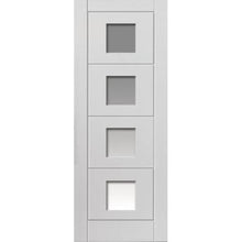 Load image into Gallery viewer, Quattro White Primed Moulded Panel Glazed Internal Door - All Sizes - JB Kind
