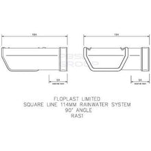 Load image into Gallery viewer, Square Gutter Angle 90 Degree - All Colours - Floplast Drainage
