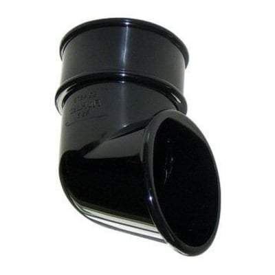 Mini Gutter Downpipe Shoe - 50mm Black - Floplast Guttering