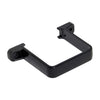 Square Flush Pipe Clip - Black