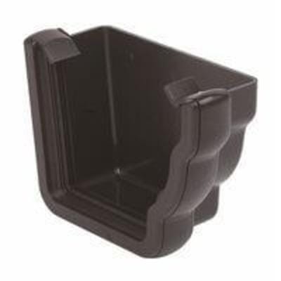 Ogee Gutter External Stop End Right Hand 110mm x 80mm - All Colours - Floplast Drainage