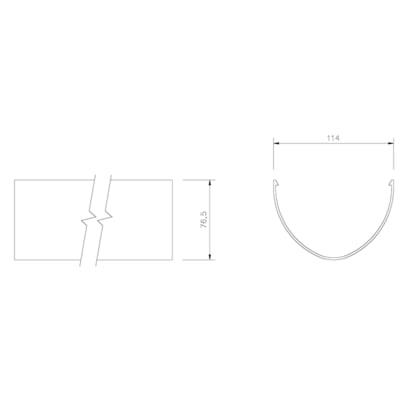 Deepflow / Hi-Cap Gutter 115mm x 75mm