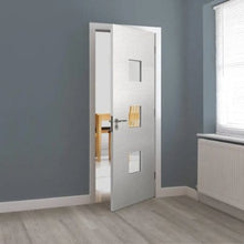 Load image into Gallery viewer, Ripple White Primed Glazed Internal Door - All Sizes - JB Kind
