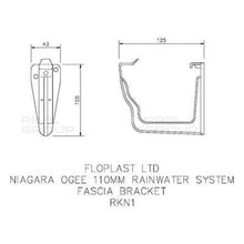 Load image into Gallery viewer, Ogee Gutter Fascia Bracket 110mm x 80mm - All Colours - Floplast Drainage
