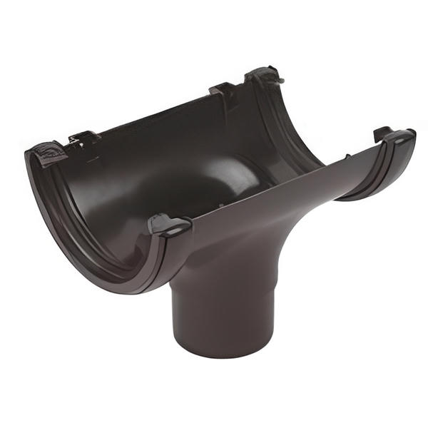 Half Round Gutter Running Outlet 112mm - All Colours - Floplast Drainage