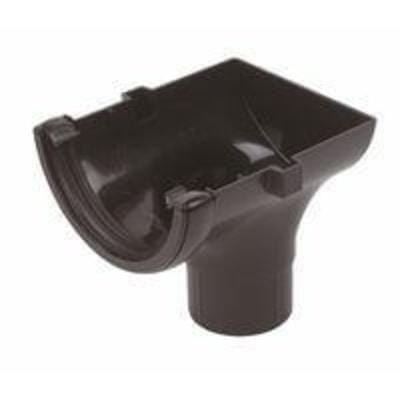 Half Round Gutter Stop End Outlet 112mm - All Colours - Floplast Drainage