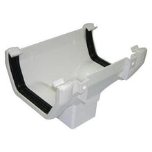 Load image into Gallery viewer, Square Gutter Running Outlet 114mm - All Colours - Floplast Drainage
