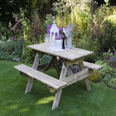 Forest Rectangular Picnic Table - Forest Garden