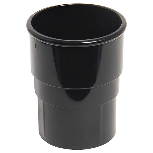 Mini Gutter Downpipe Socket - 50mm Black