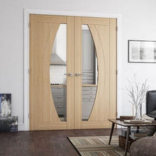 Load image into Gallery viewer, Ravello Prefinished Oak Glazed Internal Door - All Sizes - Deanta
