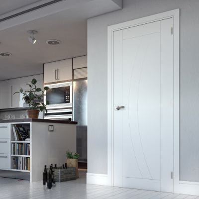Ravello White Primed Internal Door - All Sizes - Deanta