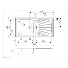 Load image into Gallery viewer, Reginox Comfort Alpha 10 Stainless Steel Inset Kitchen Sink - Reginox
