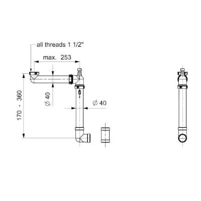 Reginox Panama Space Saving Siphon Kit - Reginox