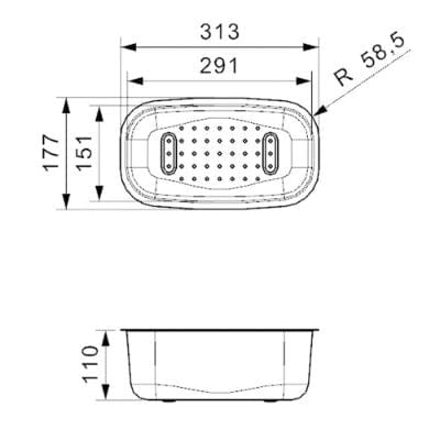 Reginox Stainless Steel Colander B0899 - Reginox