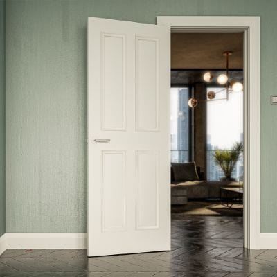Rochester White Primed Internal Fire Door FD30 - All Sizes - Deanta