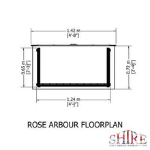 Load image into Gallery viewer, Rose Arbour - 4ft x 2ft (Pressure Treated) - Shire
