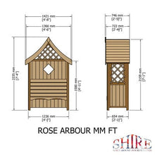 Load image into Gallery viewer, Rose Arbour - 4ft x 2ft (Pressure Treated) - Shire
