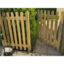 Load image into Gallery viewer, Level Top Round Pale Palisade Gates Inc Fittings - 1.75m x 1m per Gate
