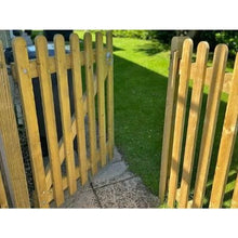 Load image into Gallery viewer, Level Top Round Pale Palisade Gates Inc Fittings - 1.75m x 1m per Gate
