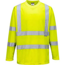 Load image into Gallery viewer, Hi-Vis Long Sleeved T-Shirt - Yellow - All Sizes - Portwest
