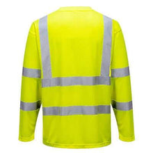 Load image into Gallery viewer, Hi-Vis Long Sleeved T-Shirt - Yellow - All Sizes - Portwest

