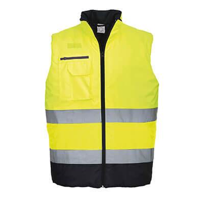 Hi-Vis Two Tone Bodywarmer - All Sizes - Portwest Tools and Workwear