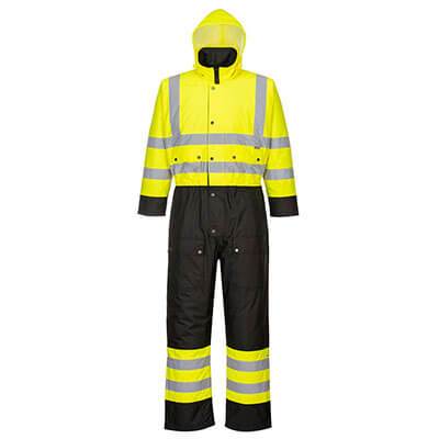 Hi-Vis Contrast Coverall - Lined - All Sizes - Portwest Tools and Workwear