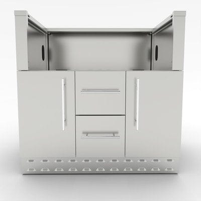 Sunstone Cabinet for Hybrid Charcoal Grill - All Sizes - Sunstone Outdoor Kitchens