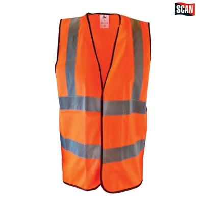 Hi-Vis Orange Waistcoat - All Sizes - Build4less.co.uk