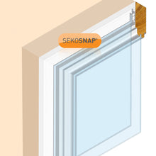 Load image into Gallery viewer, Sekosnap Secondary Glazing Side Fix Kit - All Sizes - Clear Amber Glazing
