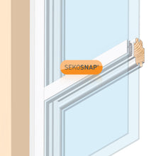 Load image into Gallery viewer, Sekosnap Secondary Glazing H Connector Fix Kit - All Sizes - Clear Amber Glazing
