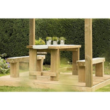 Load image into Gallery viewer, Forest Refectory Table and Sleeper Bench Set x 1.8m - Forest Garden
