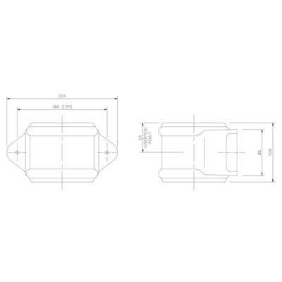 Ring Seal Soil Coupling With Lugs Double Socket - 110mm Cast Iron Effect - Floplast Drainage