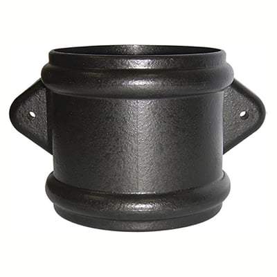 Ring Seal Soil Coupling With Lugs Double Socket - 110mm Cast Iron Effect - Floplast Drainage