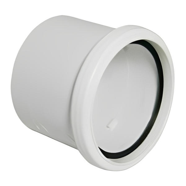 Ring Seal Soil Coupling Single Socket - 110mm Black - Floplast Drainage