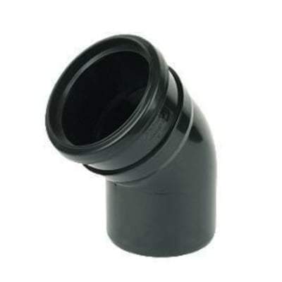 Ring Seal Soil Bend Single Socket - 110mm Black