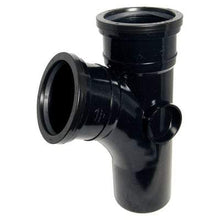 Load image into Gallery viewer, Ring Seal Soil Branch Single Socket - 112.5 Degree X 110mm Black - Floplast Drainage

