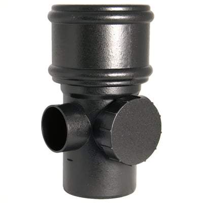 Ring Seal Soil Access Pipe Single Socket - 110mm Cast Iron Effect