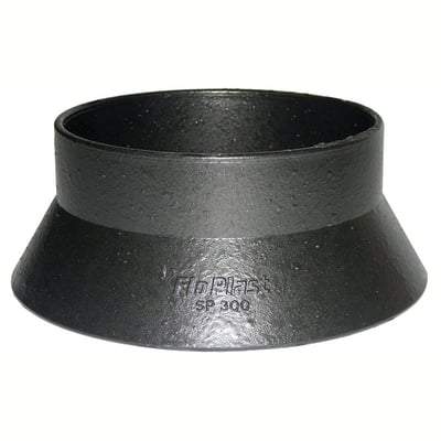 Ring Seal Soil Weathering Collar - 110mm Cast Iron Effect - Floplast Drainage