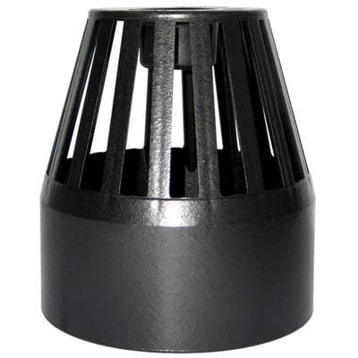 Ring Seal Soil Vent Terminal - 110mm Cast Iron Effect - Floplast Drainage