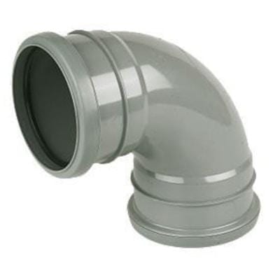 Ring Seal Soil Bend Single Socket - 92.5 Degree X 110mm Black - Floplast Drainage