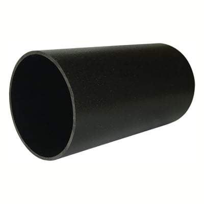 Ring Seal Soil Pipe Plain Ended - 110mm X 1.8m Cast Iron Effect - Floplast Drainage