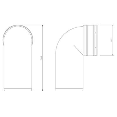 Solvent Weld Soil Bend Swivel - 90 Degree X 110mm Olive Grey - Floplast Drainage
